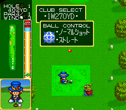 Super Naxat Open - Golf de Shoubu da Dorabot-chan (Japan) In game screenshot